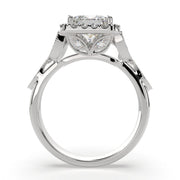 Ada Princess Cut Halo Pave Engagement Ring Setting - Nivetta